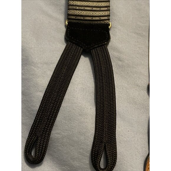 Vintage Trafalgar Silk & Leather Y2K 2000 Braces Suspenders Adjustable‎ Size - Picture 4 of 13